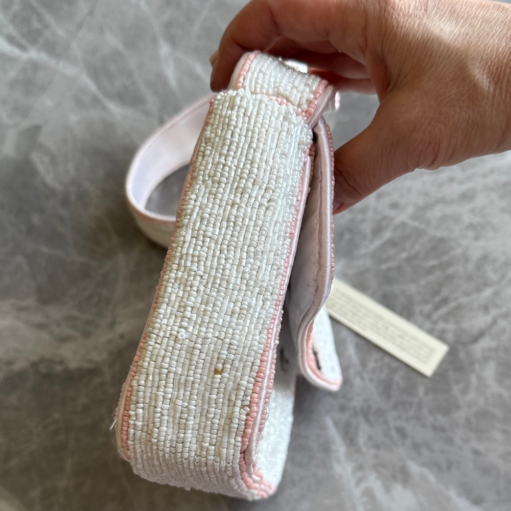 T.J.Maxx Pink Beaded Scooter Shoulder Bag - Picture 6 of 7